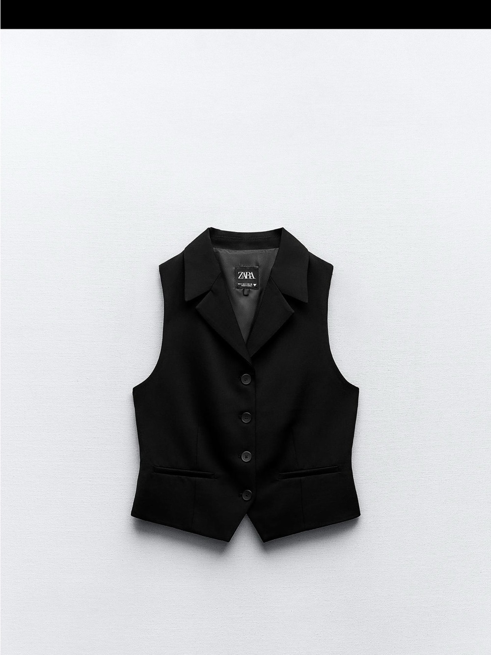 Zara Black Tailored Vest